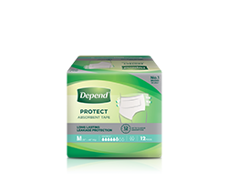 Depend protect plus absorbent tape size M
