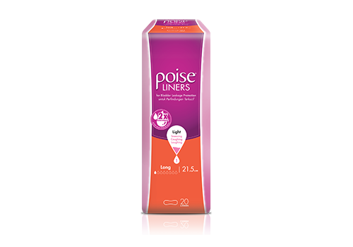 Poise liners long packshot